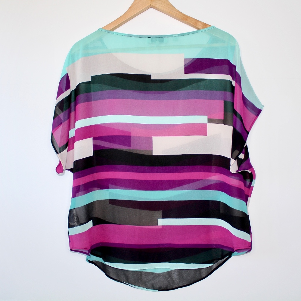 Guess | Sheer Color Block Top - Picture 4 of 4